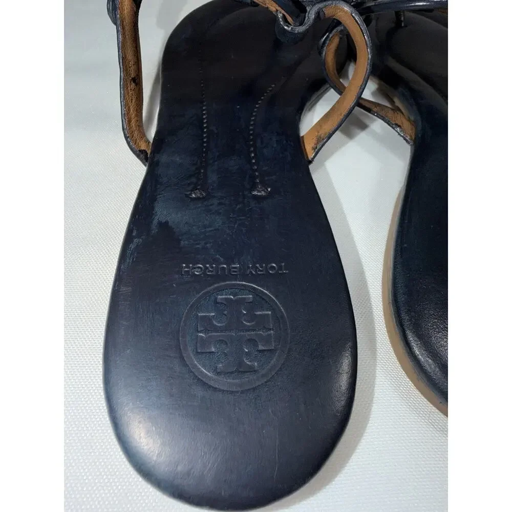Tory Burch Miller Sandal Color Navy Blue Size 9 M Thong Flip flops